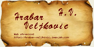 Hrabar Veljković vizit kartica